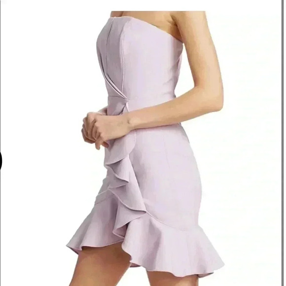 CINQ A SEPT Cassandra Ruffle Strapless Minidress - Picture 8 of 9